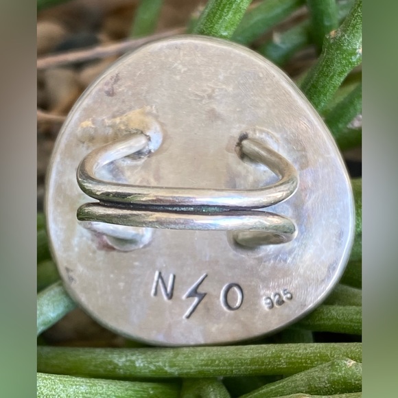 Chinese Redskin Turquoise Sterling Ring - Picture 2 of 3